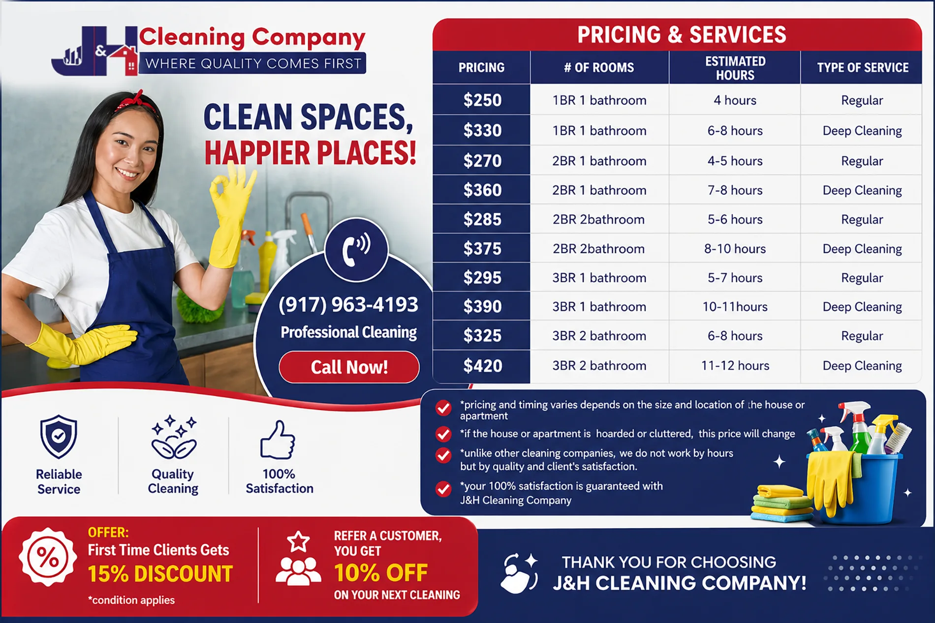 Cleaning Pricing