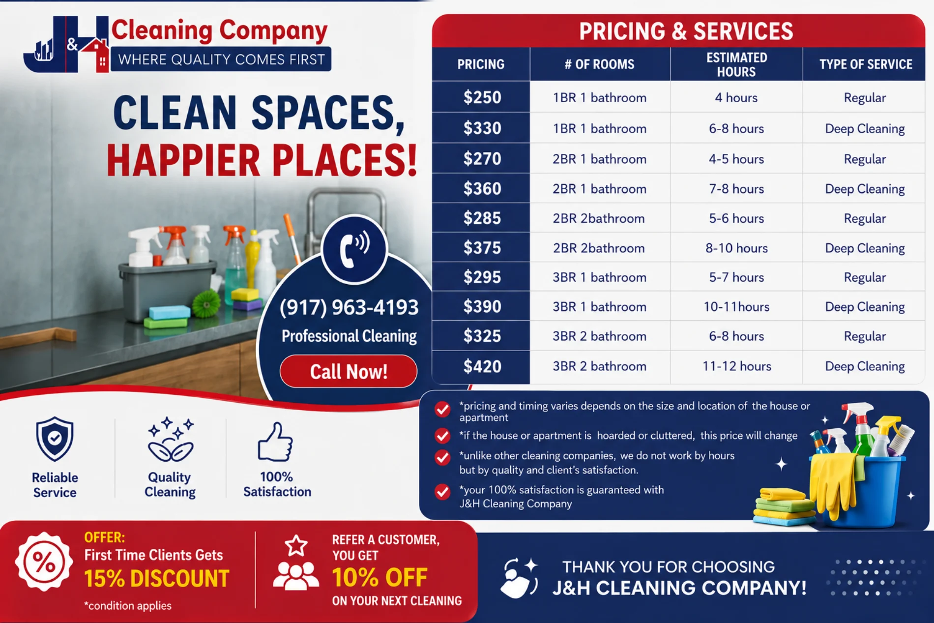 Cleaning Pricing