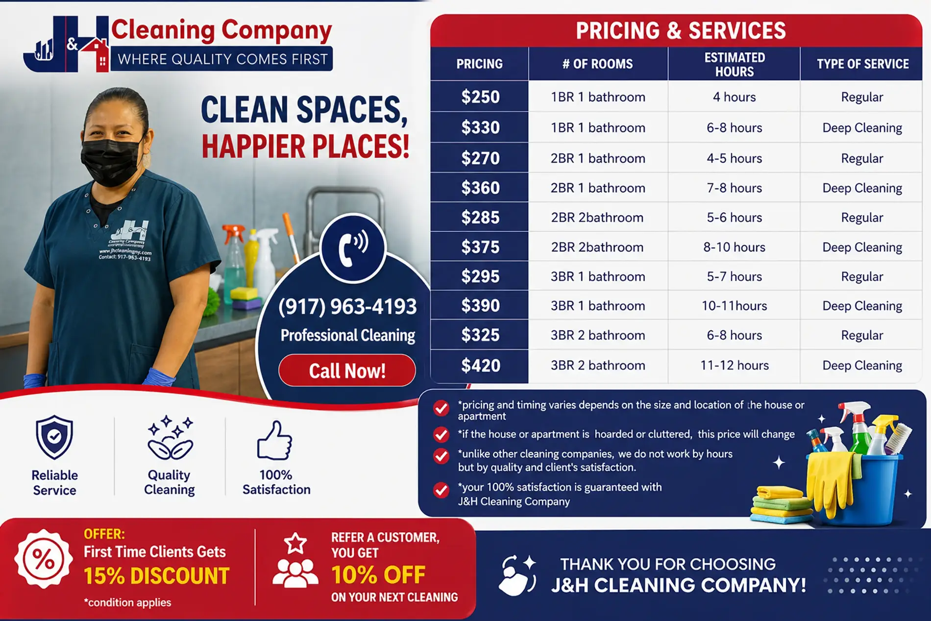 Cleaning Pricing